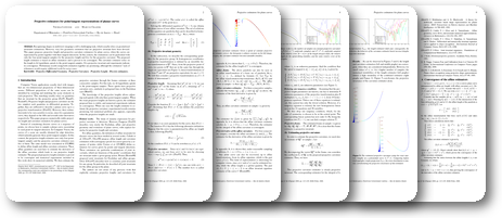 Projective estimators for point-tangent representations of planar curves