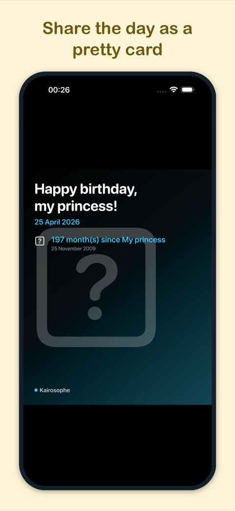 Share a day's reasons as a pretty card